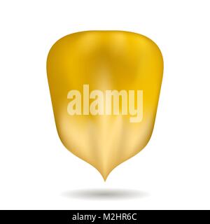 Ripe Yellow Corn Seed Isolated Stock Vector