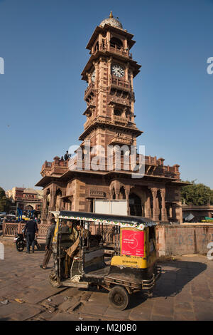 The Ghanta Ghar Clock Tower, Jodhpur, Rajasthan, India Stock Photo