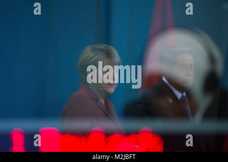 German Federal Chancellor Angela Merkel meets President of Indonesia Susilo Bambang Yudhoyono and the discuss bilateral and international issues. Stock Photo