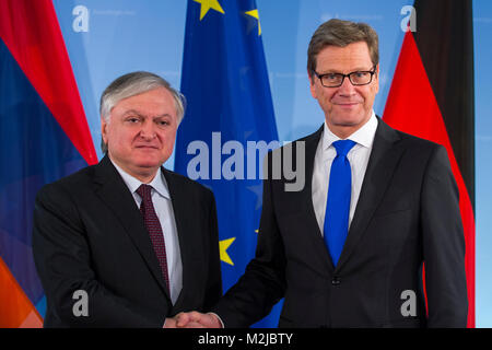March 14th, Berlin - Germany. German Foreign Minister Guido Westerwelle receives  Armenian Foreign Minister Edward Nalbandian, to bilateral conversation and they talk about international issues. Credits: © Gonçalo Silva/Alamy Live News.