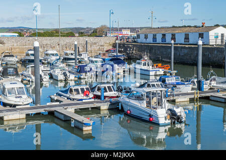 Harbour Marina at Porthcawl on the South Wales Coast Stock Photo