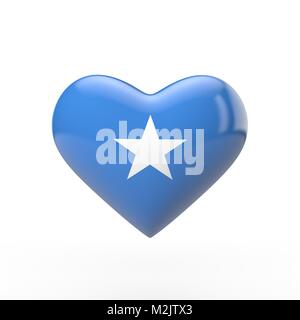 Somalia heart flag. 3D rendering Stock Photo