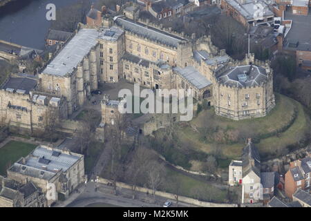 An aerial view of Durham Castle Stock Photo