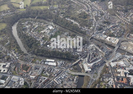An aerial view of the City of Durham, North East England Stock Photo