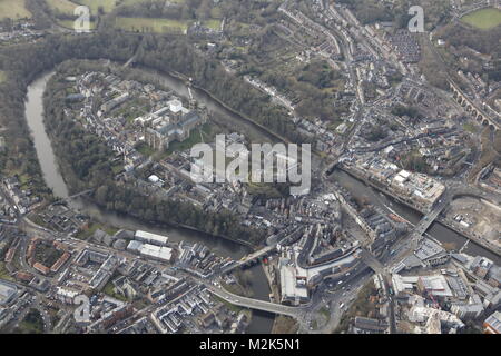 An aerial view of the City of Durham, North East England Stock Photo