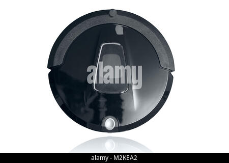 Robot vacuum cleaner autumate clean floor machine isolated on white with clipping path Stock Photo
