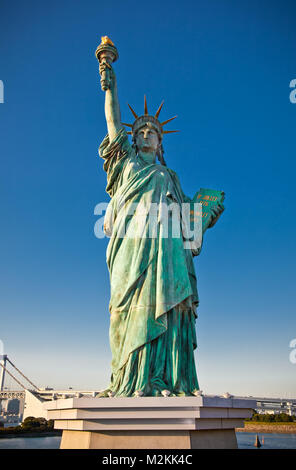 Statue of Liberty in Odaiba district, Tokyo,  Japan. Stock Photo