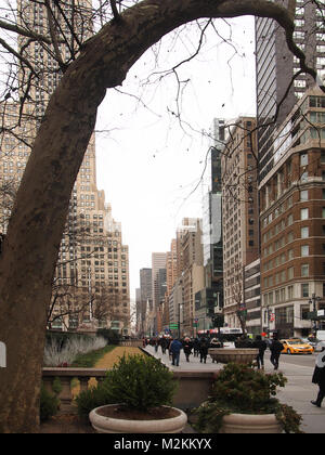 New York , New York, USA. Febuary 1, 2018. View down 5th Avenue in Midtown Manhattan on a weekday afternoon Stock Photo