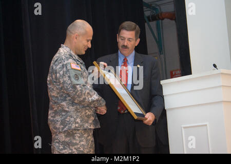 Colonel Andrew Backus assumes command of the Norfolk District, U.S. Army Corps of Engineers, in a ceremony at the Chrysler Museum on Friday, June 12. Backus replaces Col. Dionysios 'Dan' Anninos, who assumed command of the district in 2006 and will take command of the Corps' Gulf Region Central District, located in Baghdad, Iraq, in July. COC (090616-A-0870B-184) by norfolkdistrict Stock Photo