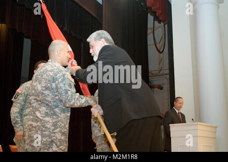 Colonel Andrew Backus assumes command of the Norfolk District, U.S. Army Corps of Engineers, in a ceremony at the Chrysler Museum on Friday, June 12. Backus replaces Col. Dionysios 'Dan' Anninos, who assumed command of the district in 2006 and will take command of the Corps' Gulf Region Central District, located in Baghdad, Iraq, in July. COC (090616-A-0870B-006) by norfolkdistrict Stock Photo