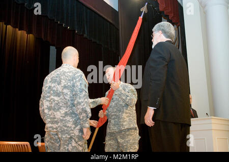 Colonel Andrew Backus assumes command of the Norfolk District, U.S. Army Corps of Engineers, in a ceremony at the Chrysler Museum on Friday, June 12. Backus replaces Col. Dionysios 'Dan' Anninos, who assumed command of the district in 2006 and will take command of the Corps' Gulf Region Central District, located in Baghdad, Iraq, in July. COC (090616-A-0870B-012) by norfolkdistrict Stock Photo