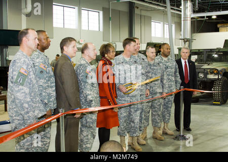 Joyce Rozier, wife of the late Maj. Gen. Jackson E. Rozier, Jr., attends the Tactical Support Equipment Department ribbon cutting and building dedication ceremony on Nov. 20, 2009. The new facility is named Rozier Hall after Maj. Gen. Rozier who served as an Army ordnance officer, and at one point in time in his career was the Commanding General/Commandant of the U.S. Army Ordnance Center and School.  (Official Army Photo By Patrick Bloodgood) 091120-A-5177B-014 by norfolkdistrict Stock Photo