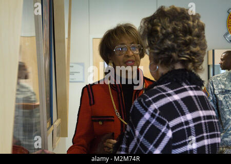 Joyce Rozier, wife of the late Maj. Gen. Jackson E. Rozier, Jr., attends the Tactical Support Equipment Department ribbon cutting and building dedication ceremony on Nov. 20, 2009. The new facility is named Rozier Hall after Maj. Gen. Rozier who served as an Army ordnance officer, and at one point in time in his career was the Commanding General/Commandant of the U.S. Army Ordnance Center and School.  (Official Army Photo By Patrick Bloodgood) 091120-A-5177B-022 by norfolkdistrict Stock Photo