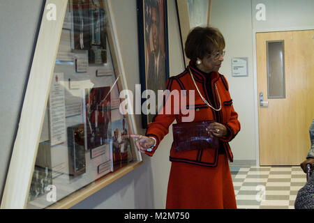 Joyce Rozier, wife of the late Maj. Gen. Jackson E. Rozier, Jr., attends the Tactical Support Equipment Department ribbon cutting and building dedication ceremony on Nov. 20, 2009. The new facility is named Rozier Hall after Maj. Gen. Rozier who served as an Army ordnance officer, and at one point in time in his career was the Commanding General/Commandant of the U.S. Army Ordnance Center and School.  (Official Army Photo By Patrick Bloodgood) 091120-A-5177B-024 by norfolkdistrict Stock Photo