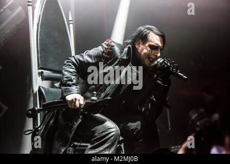 Marilyn Manson performs at Hollywood Palladium in Los Angeles on the Heaven Upside Down Tour 2018 Stock Photo