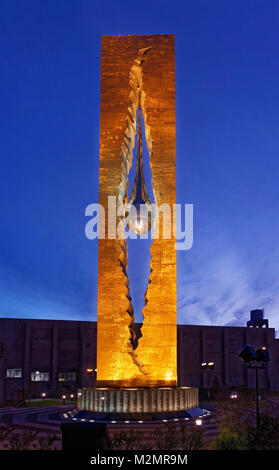 The monument to the Struggle Against World Terrorism given to the people of the United States by Russia after the WTC attacks, it is in Bayonne, NJ Stock Photo