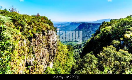 View from God's Window over the lowveld along the Panorama Route in Mpumalanga Province of South Africa Stock Photo