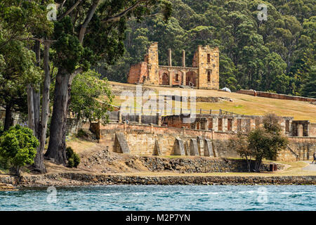 The Hospital and Ruins at Port Arthur, Tasmania, Australia Stock Photo