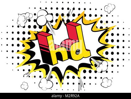 HD - Comic book style phrase on abstract background. Stock Vector