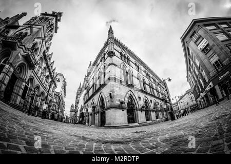 The Wool Exchange Building, Bank Street, Bradford, West Yorkshire, England. Stock Photo