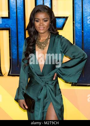 London, UK. 8th February, 2018. Joanna Jarjue attends BLACK PANTHER European Premiere - London, UK (08/02/2018) | usage worldwide Credit: dpa picture alliance/Alamy Live News Stock Photo