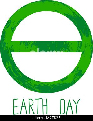 Symbol of Earth Day is the Greek letter of theta Stock Vector
