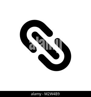 Link icon. Lock chain symbol on white background Stock Vector