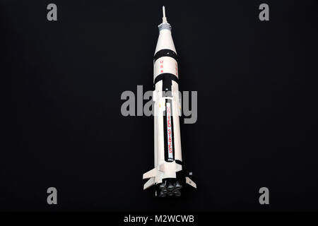 Airifx Saturn IB Apollo 7 1/144 scale model rocket Stock Photo