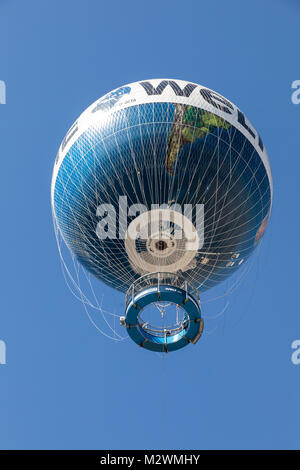 Berlin, Mongolfiera Hi Flyer, captive balloon, world balloon, flying observation deck,Germany Stock Photo