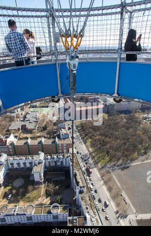 Berlin, Mongolfiera Hi Flyer, captive balloon, world balloon, flying observation deck,Germany Stock Photo