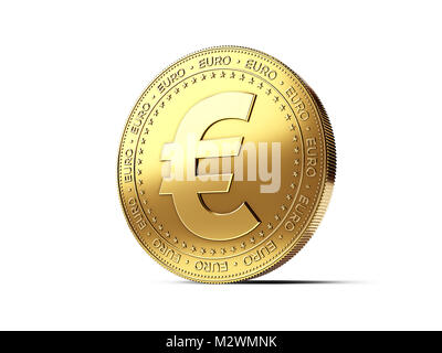 1 Euro Coin, 3D rendering isolated on white background Stock Photo - Alamy