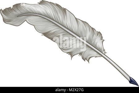 cartoon feather quill Stock Vector Image & Art - Alamy