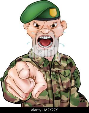 Pointing Soldier Cartoon Stock Vector Image & Art - Alamy