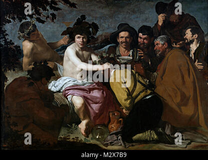 Diego Velázquez, El Triunfo de Baco or Los Borrachos 1629 (English: The Triumph of Bacchus/The Drunks) Stock Photo