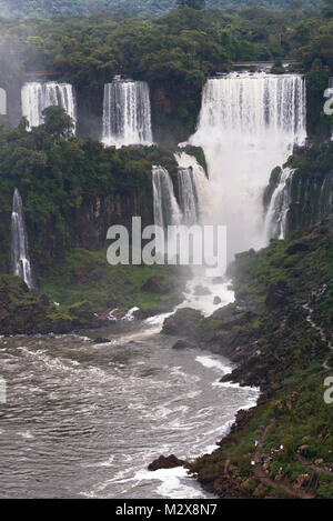 Panoramic view of the falls from Brazilian side Stock Photo