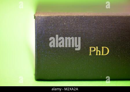 Completed PhD Dissertation Thesis Stock Photo