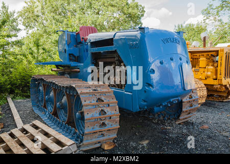 Close up photograph of a bulldozer, Vickers Vigor VR180 Stock Photo