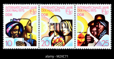 East German postage stamps (1975) : International Women's Year Stock Photo
