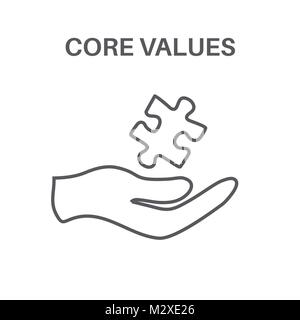 Core Values with Social Responsibility Image - Business Ethics & Trust Stock Vector