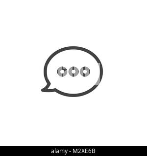Speech Bubble Message or Messaging Icon Showing Words Being Said via One party Stock Vector