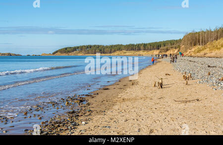 A walk out to Llanddwyn Island on the Isle of Anglesey. Stock Photo