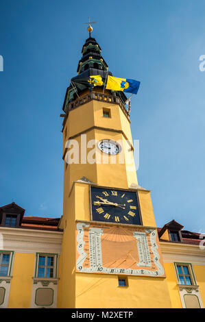 Tower of Rathaus (Town Hall) in Bautzen, Upper Lusatia region of Saxony, Germany Stock Photo