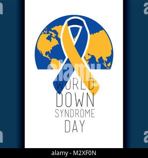 world down syndrome day banner celebration event health Stock Vector