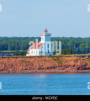 Wood Islands Lighthouse (1876), Wood Islands, Prince Edward Island (PEI), Canada. Today the lighthouse is a museum. Stock Photo