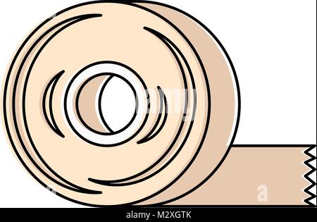 sticking plaster roll icon Stock Vector