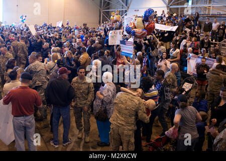 More than 200 members of the 45th Infantry Brigade Combat Team returned to Oklahoma on March 22, 2012, after spending more than 8 moths in Afghanstan. 45th IBCT Soldiers Return to Oklahoma (03.22.2012) 011 by Oklahoma National Guard Stock Photo