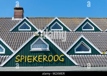 Germany, Lower Saxony, East Frisian islands, Dachgaupen in the harbour of Spiekeroog. Stock Photo