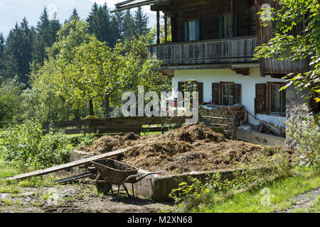 Austria, Tyrol, old farm close Kitzbuehel. Stock Photo