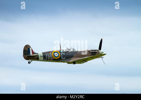 Supermarine Spitfire registration BM597 flying Stock Photo