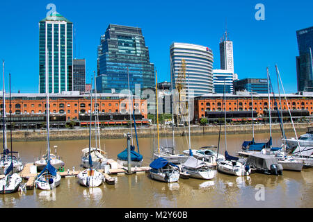 Skyscraper  in the  neighborhood of Puerto Madero in Buenos Aires Stock Photo